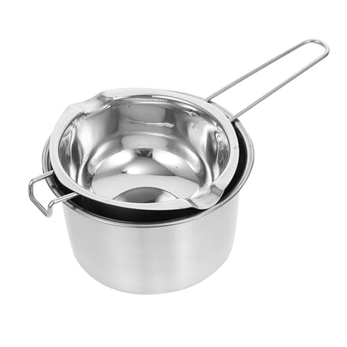 LOLIPPYY Doppelkochtopf aus Edelstahl Schokoladenschmelztopf Wasserbad Topf für Butter Käse Wachs Kerzen Schmelzen Langlebig Rostfrei Leicht zu Reinigen von LOLIPPYY