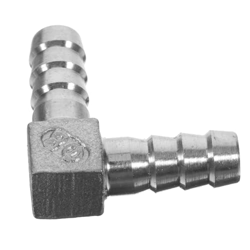 LOLIPPYY Edelstahl Förmiger Barb Fitting Schlauchverbinder Winkel Doppelhaut Dichtung Auslaufsicher für Luftleitung Pumpe Gartenschlauch Zubehör von LOLIPPYY