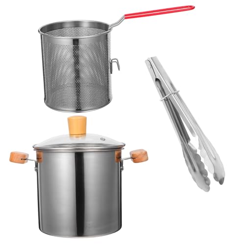 LOLIPPYY Edelstahl Fritteuse mit Korb Doppelgriff Multifunktionaler Haushaltstopf zum Frittieren Kochen und Schmoren Sicherer Platzsparender Edelstahl Fritteusentopf für Kleine Küchen LOLIPPYY Edelstahl Fritteuse mit Korb Doppelgriff Multifunktionaler Haushaltstopf zum Frittieren Kochen und Schmoren Sicherer Platzsparender Edelstahl Fritteusentopf für Kleine Küchen von LOLIPPYY