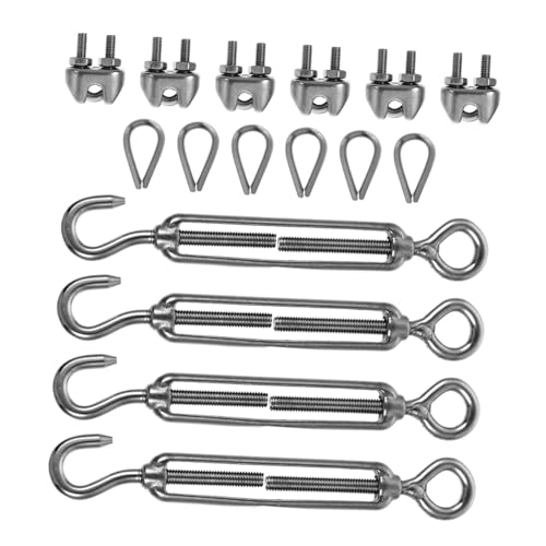 LOLIPPYY Edelstahl Haken Drahtseilhalter Spannseil für Outdoor String Lights Kabel Aufhängung Langlebig Rostfrei Praktisch LOLIPPYY Edelstahl Haken Drahtseilhalter Spannseil für Outdoor String Lights Kabel Aufhängung Langlebig Rostfrei Praktisch von LOLIPPYY