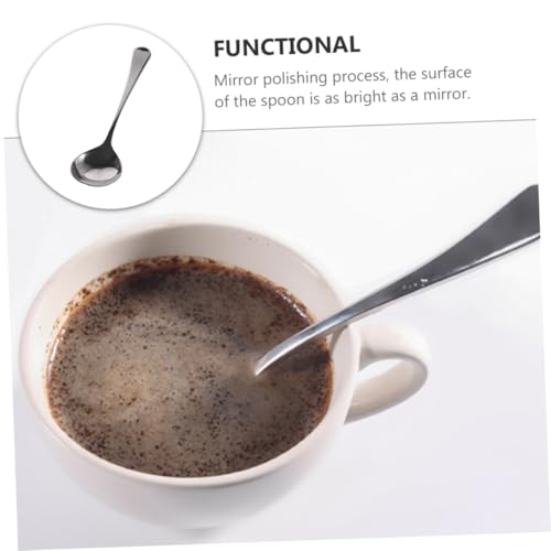 LOLIPPYY Edelstahl Kaffeelöffel mit Langem Griff Spiegelpoliert Glatte Kanten Vielseitig als Teelöffel Eisteelöffel und Rührlöffel Langlebig und Komfortabel für Kaffeeliebhaber und Profis von LOLIPPYY