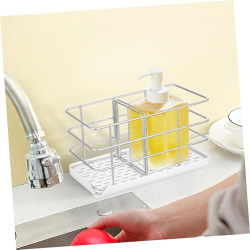 LOLIPPYY Edelstahl Küchenspüle Organizer mit Ablauftablett Spülschwammhalter mit Stabilem Selbstablaufendem Design Multifunktionaler Schwamm und Reinigungsutensilienhalter für Spülbecken LOLIPPYY Edelstahl Küchenspüle Organizer mit Ablauftablett Spülschwammhalter mit Stabilem Selbstablaufendem Design Multifunktionaler Schwamm und Reinigungsutensilienhalter für Spülbecken von LOLIPPYY