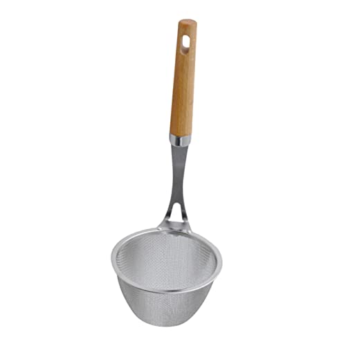 LOLIPPYY Edelstahl Nudel Sieb mit Holzgriff Leichtes Rostfreies Abtropfsieb für Pasta Multifunktionales Küchensieb mit Feinem Netz Ergonomischer Griff Schnelles Abgießen für Haushalt und LOLIPPYY Edelstahl Nudel Sieb mit Holzgriff Leichtes Rostfreies Abtropfsieb für Pasta Multifunktionales Küchensieb mit Feinem Netz Ergonomischer Griff Schnelles Abgießen für Haushalt und von LOLIPPYY