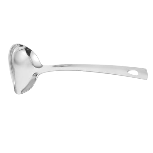 LOLIPPYY Edelstahl Ölgießlöffel Dickes Design Tiefes Öl und Suppenlöffel Küchenhelfer Langlebig Praktisch für Hot Pot und Vielseitige Küche von LOLIPPYY