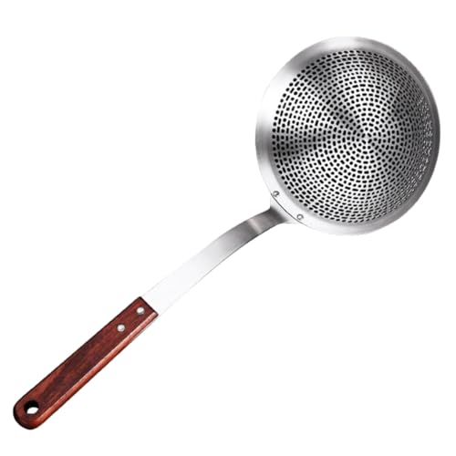 LOLIPPYY Edelstahl Skimmer Löffel mit Holzgriff Feines Sieb Abtropflöffel für Hot Pot und Suppe Rostfrei Hitzebeständig Langlebig Leicht zu Reinigen Lagern Lang LOLIPPYY Edelstahl Skimmer Löffel mit Holzgriff Feines Sieb Abtropflöffel für Hot Pot und Suppe Rostfrei Hitzebeständig Langlebig Leicht zu Reinigen Lagern Lang von LOLIPPYY