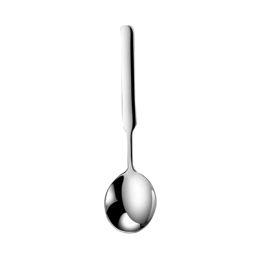 LOLIPPYY Edelstahl Suppenlöffel Geschwungen Poliert Spülmaschinenfest Vielseitig Verwendbar für Küche Restaurant Buffet Hochwertiges Küchenutensil Einfach zu Reinigen Klassisches Design von LOLIPPYY
