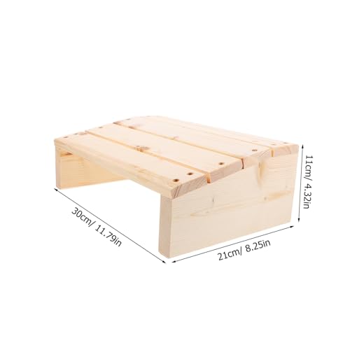 LOLIPPYY Ergonomische Schreibtisch Fußstütze aus Massivem Holz Geneigtes Design für Gesunden Sitzkomfort Stabile Beinauflage für Büro und Homeoffice Rutschfester Untertisch Hocker von LOLIPPYY