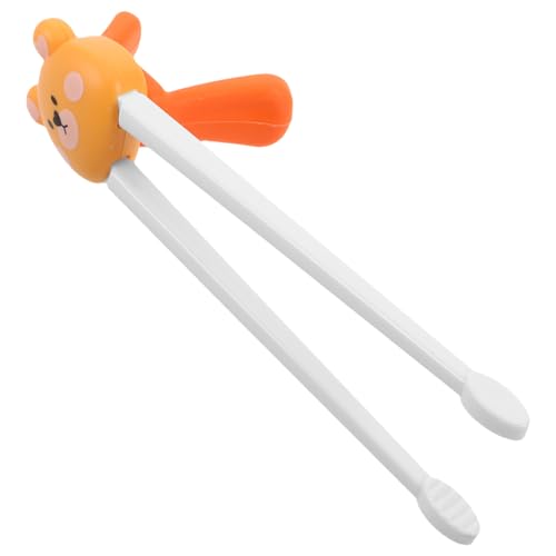 LOLIPPYY Essstäbchen Bärendesign Lernhilfe Wiederverwendbar Stabil Leicht Tragbar Für Anfänger Training Essstäbchen Gelb von LOLIPPYY