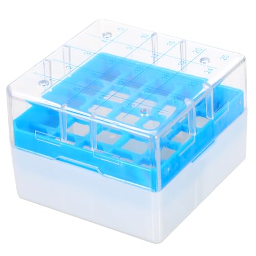 LOLIPPYY Fächer PC Kryoröhrchen Aufbewahrungsbox mit Nummerierung Matte Oberfläche für Beschriftung Wiederverwendbar Gefrierbeständig Geeignet für Ult Gefrierschränke und Flüssigen von LOLIPPYY