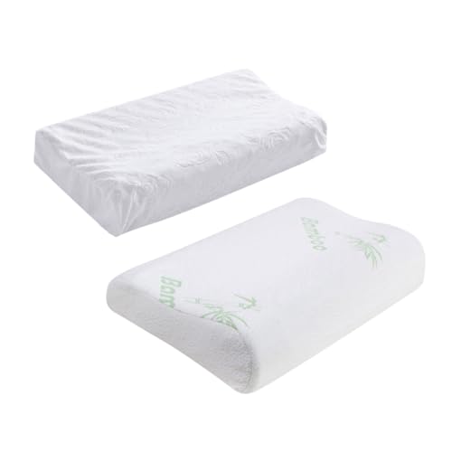 LOLIPPYY Faser Nackenstützkissen Bezug Ergonomisch Orthopädisch Atmungsaktiv Allergisch Memory Foam Kissenbezug für Einzelkopfkissen von LOLIPPYY