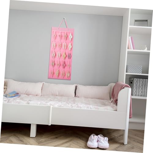 LOLIPPYY Filz Haarschmuck Organizer zum Aufhängen Platzsparender Haarclip Halter für Mädchen Praktische Wandtasche zur Aufbewahrung von Haarklammern und Haarschleifen Sicherer Tragbarer von LOLIPPYY