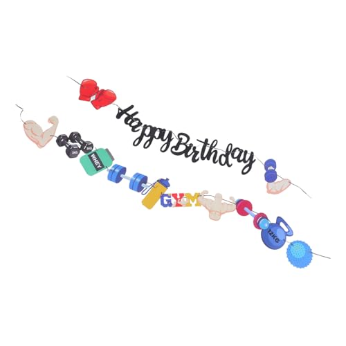 LOLIPPYY Fitness Banner Dekoration Papier Pull Flag für Gym Hall Party Dekoration für Gewichtheber Vielseitig Einsetzbar Fitnessstudios und Trainingsräumen von LOLIPPYY