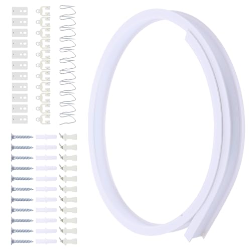LOLIPPYY Flexible Decken gardinenstange Biegsame Vorhangschiene U förmig mit Zubehör für Raumteiler Gardinen Innenlauf Edelstahl PVC Geeignet für Wohnzimmer Büro Wohnmobil Laden von LOLIPPYY