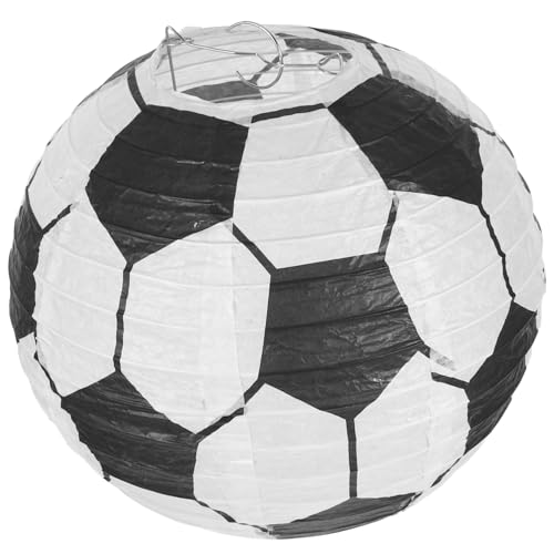 LOLIPPYY Fußball Papierlaterne Sportparty Dekoration Leicht Handgefertigt Hängend Für Kindergeburtstag Garten Fenster Zimmer Festliche Fußball Deko Jungen Mädchen von LOLIPPYY