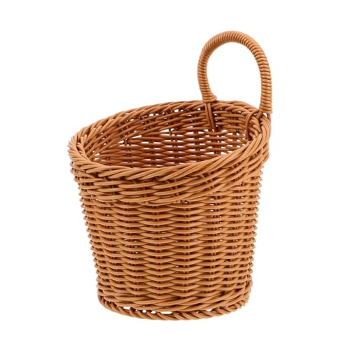 LOLIPPYY Gewebter Küchen Hängekorb Groß für Zwiebeln Knoblauch Ingwer mit Offenem Design Platzsparend an Wand oder Schrank Vielseitiger Aufbewahrungskorb für Gemüse und Küchenutensilien von LOLIPPYY