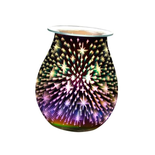 LOLIPPYY Glas Duftlampe Aroma Diffuser Elektrische Duftlampe Flammenloser Duftständer Romantische Raumdeko Sicheres Material Einfache Reinigung Für Zuhause und Büro von LOLIPPYY