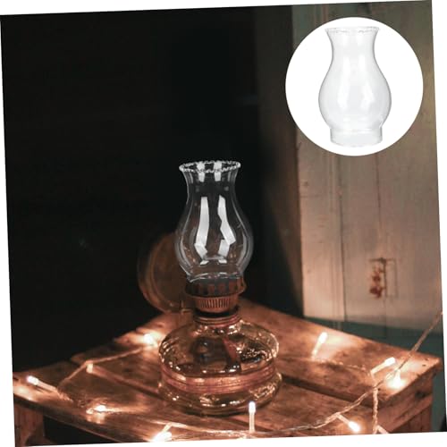 LOLIPPYY Glas Lampenschirm für Kerosinlampe Outdoor Camping Lampenabdeckung Vintage Petroleumlampe Ersatzglas Lampenmantel für Wandlicht und Öllampe Dekoration von LOLIPPYY
