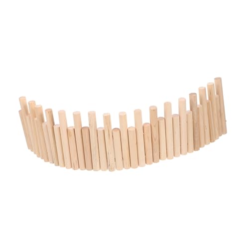 LOLIPPYY Hamster Holzleiter mit Zaun Sicheres Kletterspielzeug und Trennzaun für Zwerghamster und Kleine Nagetiere Glatte Oberfläche Stressabbauend Dekoratives Kleintier Accessoire von LOLIPPYY