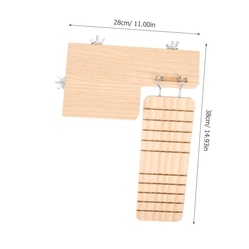 LOLIPPYY Hamster Holzplattform mit Wasserfester Leiter Kletterspielzeug für Kleine Haustiere Robustes Klettergerüst für Hamster Meerschweinchen und Kleintiere Zufälliger Stil von LOLIPPYY