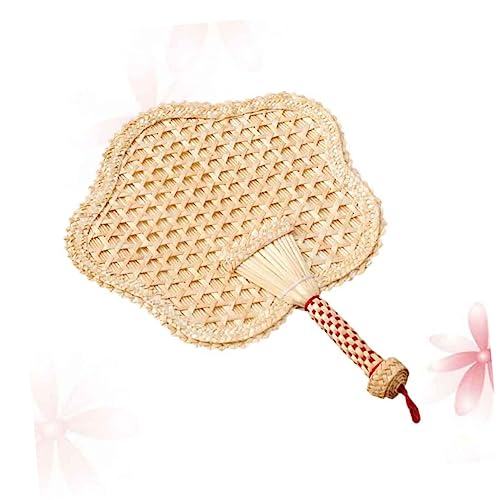 LOLIPPYY Handgefertigter Handlicher Rohrkolbenblatt Fächer Natürlicher Leichter Sommer Handfächer Tragbarer Kühlventilator für Strand Party und Dekoration Fünfzackiges Design LOLIPPYY Handgefertigter Handlicher Rohrkolbenblatt Fächer Natürlicher Leichter Sommer Handfächer Tragbarer Kühlventilator für Strand Party und Dekoration Fünfzackiges Design von LOLIPPYY