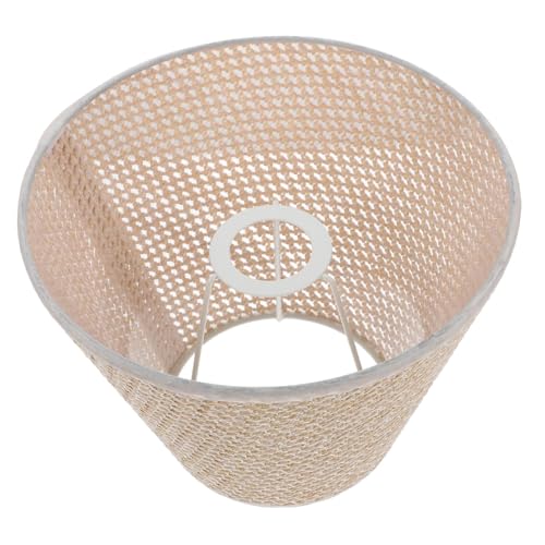 LOLIPPYY Handgefertigter Lampenschirm aus Roségold Rattan Geflecht Dekorativer Lampenschirm für Tischlampe Langlebiges Lampenzubehör mit Feiner Verarbeitung Eleganter von LOLIPPYY