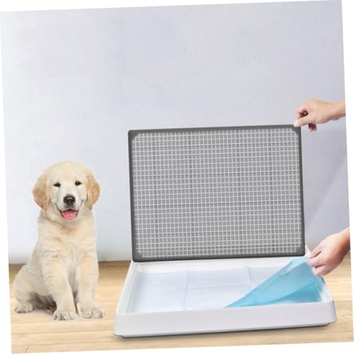 LOLIPPYY Hochrandiges Robustes Hundetoiletten Tablett für Welpen Spritzgeschützt und Langlebig Einfach zu Reinigen für Drinnen zur Stubenreinheitserziehung Kleiner Hunde Nordisches Weiß von LOLIPPYY