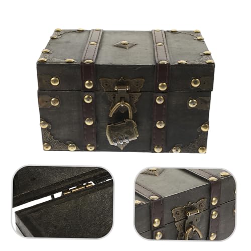 LOLIPPYY Holz Schmuckschatulle mit Schloss Retro Aufbewahrungsbox Kompakt und Robust für Ohrringe Halsketten Schmuckorganizer Kleines Modell für Schmuckaufbewahrung und LOLIPPYY Holz Schmuckschatulle mit Schloss Retro Aufbewahrungsbox Kompakt und Robust für Ohrringe Halsketten Schmuckorganizer Kleines Modell für Schmuckaufbewahrung und von LOLIPPYY