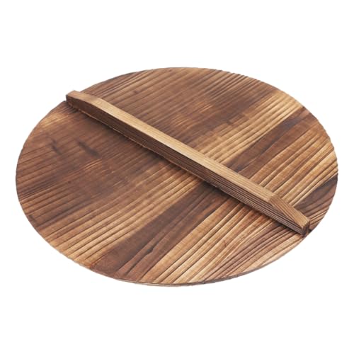 LOLIPPYY Holz Wok Deckel Anti spritz Kochdeckel aus Naturholz mit Großem Griff Verhindert Überlaufen und Hitzeschutz Gleichmäßige Wärmeverteilung Geeignet für Wokpfannen und Bratpfannen LOLIPPYY Holz Wok Deckel Anti spritz Kochdeckel aus Naturholz mit Großem Griff Verhindert Überlaufen und Hitzeschutz Gleichmäßige Wärmeverteilung Geeignet für Wokpfannen und Bratpfannen von LOLIPPYY