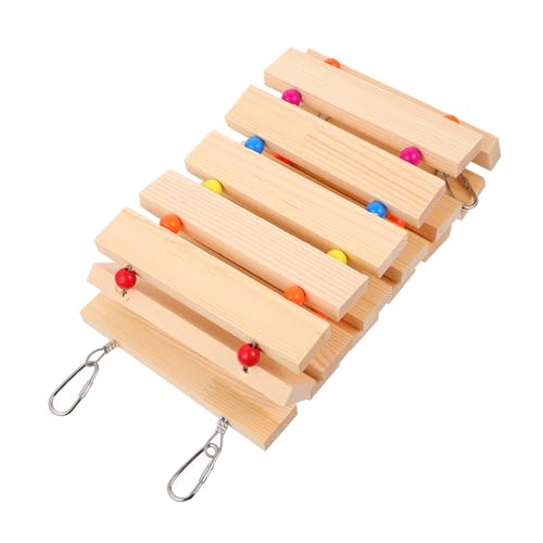 LOLIPPYY Hühnerschaukel aus Natürlichem Holz mit Leiter und Sitzstange für Hühner und Vögel Erhöhtes Klettern und Schaukeln für Gesunde Haustiere Geeignet für Hühnerstall Zubehör von LOLIPPYY
