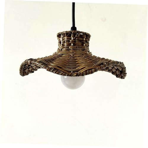 LOLIPPYY Imitat rattan lampenschirm Vintage Pendelleuchte Ersatz Lampenschirm Rustikal für Wohnzimmer Esszimmer Schlafzimmer LOLIPPYY Imitat rattan lampenschirm Vintage Pendelleuchte Ersatz Lampenschirm Rustikal für Wohnzimmer Esszimmer Schlafzimmer von LOLIPPYY