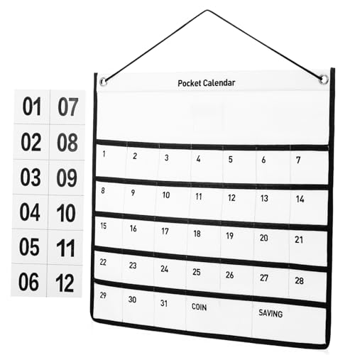 LOLIPPYY Kalender Aufbewahrungstasche Kalender Hängetasche Büro Schreibtisch Hängetasche Organizer Wandbehang Kalendertasche Hänge Organizer Wandbehang Kalendertasche Wandkalender von LOLIPPYY