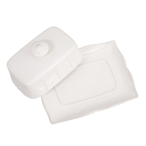 LOLIPPYY Keramik Butterdose mit Deckel Vintage Butterhalter für Arbeitsplatte Frische Butter Käseaufbewahrung Glatte Oberfläche Vielseitige Butterschale für Küche Weiß Rechteckig LOLIPPYY Keramik Butterdose mit Deckel Vintage Butterhalter für Arbeitsplatte Frische Butter Käseaufbewahrung Glatte Oberfläche Vielseitige Butterschale für Küche Weiß Rechteckig von LOLIPPYY