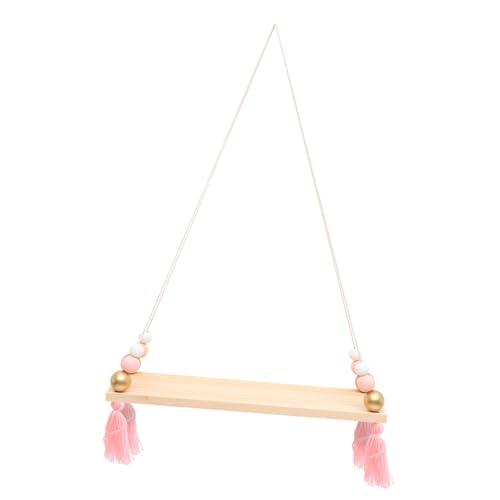 LOLIPPYY Kinderzimmer Holzregal mit Makramee Quasten Baumwollseil Hängeregal für Pflanzen und Bücher Dekoratives Aufbewahrungsbrett Weiß Gold Stabiles Sundries Rack mit Natürlichem Design LOLIPPYY Kinderzimmer Holzregal mit Makramee Quasten Baumwollseil Hängeregal für Pflanzen und Bücher Dekoratives Aufbewahrungsbrett Weiß Gold Stabiles Sundries Rack mit Natürlichem Design von LOLIPPYY