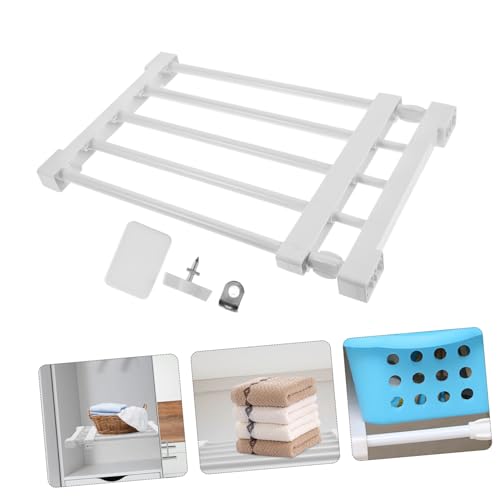 LOLIPPYY Kleiderschrank Organizer Regal aus Starke Ausziehbare Teleskopische Aufbewahrungsablage Verstellbar Breit Lang für Bad Küche Schuhschrank Ordentliche Kleidungslagerung von LOLIPPYY