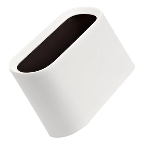 LOLIPPYY Kleiner Desktop Mülleimer mit Abnehmbarem Behälter Kompakter Abfallkorb für Büro Wohnzimmer und Schlafzimmer Platzsparend und Leicht zu Reinigen Minimalistisches Design Weiß von LOLIPPYY