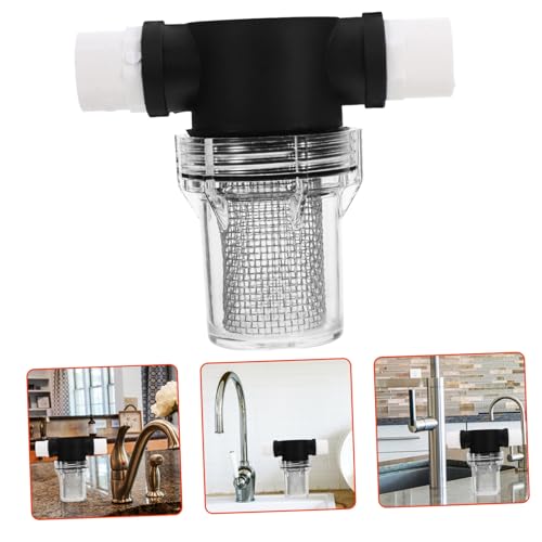 LOLIPPYY Kleiner Garten Wasserfilter mit Mesh Sieb PVC Rohranschluss Langlebiger Kunststofffilter zur Effektiven Wasserreinigung und Einfach Abnehmbarem Sieb für Bewässerung und von LOLIPPYY