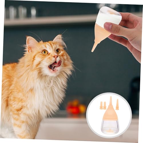 LOLIPPYY Kleines Haustier fütterungsflaschen Wiederverwendbar Bruchsicher Leicht und Tragbar Geeignet für Neugeborene Kätzchen und Welpen zur Kontrollierten Aufzucht und Fütterung von LOLIPPYY