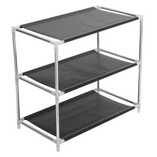 LOLIPPYY Kompaktes Schuhregal Lagig aus Galvanisiertem mit Stabiler Schuhorganizer für Eingangsbereich Platzsparende Schuhaufbewahrung mit Hoher Tragfähigkeit Modernes Minimalistisches von LOLIPPYY