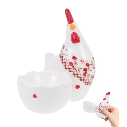 LOLIPPYY Kreativer Keramik Eierhalter mit Blumendesign Stabiles Hitzebeständiges Küchen organizer dekor Langlebiges Eiablage tablett für Frühstück und Tischdeko von LOLIPPYY