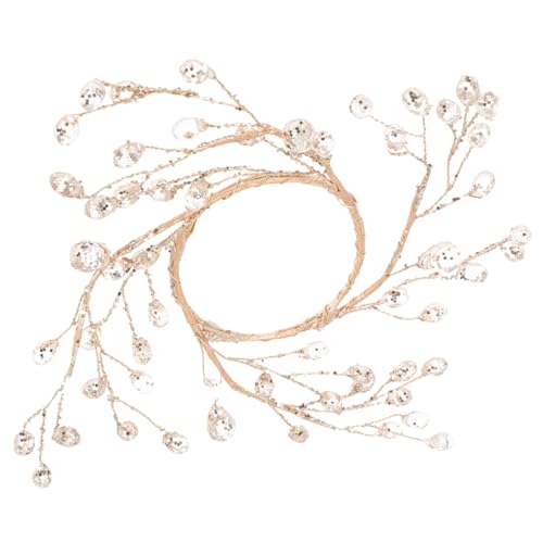 LOLIPPYY Kristall Perlen Weihnachtskranz Kerzenhalter Leichtes Bruchsicheres Tischdeko für Weihnachtsfeier Fenster Tür Frontdeko Festlicher Weißer Adventskranz Schmuck LOLIPPYY Kristall Perlen Weihnachtskranz Kerzenhalter Leichtes Bruchsicheres Tischdeko für Weihnachtsfeier Fenster Tür Frontdeko Festlicher Weißer Adventskranz Schmuck von LOLIPPYY