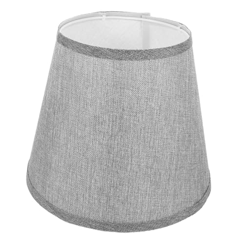 LOLIPPYY Lampenschirm aus Leinen Trommellampenschirme kleine Lampenschirme für Tischlampen Lampenschirm für zu Hause Lampenschirme für Nachttischlampen Grau von LOLIPPYY