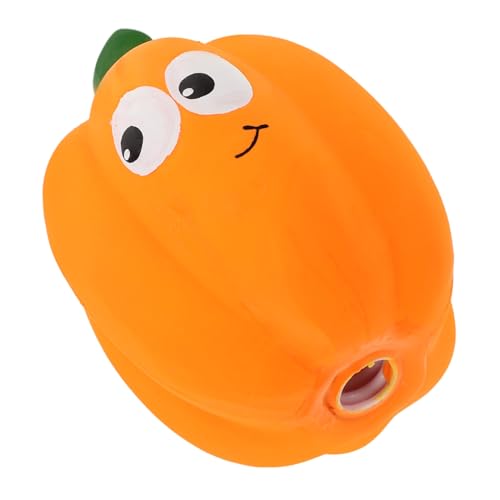 LOLIPPYY Lustiges Quietschendes Kürbis Hundespielzeug aus Umweltfreundlichem Latex Interaktives Kauspielzeug zur Beschäftigung und Zahnpflege Geeignet für Große und Kleine Hunde von LOLIPPYY