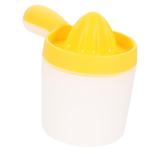 LOLIPPYY Manuelle Zitronenpresse aus Bpa freiem PP Handlicher Fruchtsqueezer mit Transparent gelbem Design Vielseitig für Zitronen Orangen und Weitere Zitrusfrüchte Zeitsparend und Sicher von LOLIPPYY
