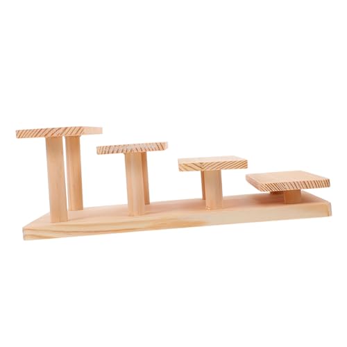 LOLIPPYY Massiver Holz Brillenständer mit Stufigem Design Robustes Figurinen und Schmuckdisplay Vielseitiges Regal für Sonnenbrillen Lesebrillen und Schmuckpräsentation im Laden und Zuhause von LOLIPPYY