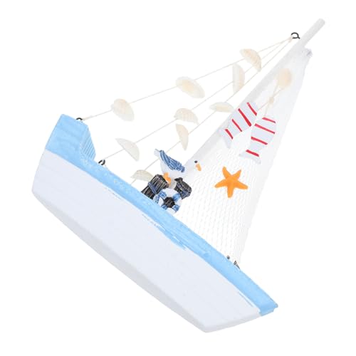 LOLIPPYY Holz Segelboot Modell Küsten Dekor Nautische Wandtisch Dekoration Rustikales Segelboot Ornament Heimdekor Mediterraner Stil von LOLIPPYY