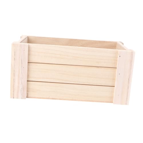LOLIPPYY Medium Holz Schreibtisch Organizer aus Massivem Holz Handgefertigter Desktop Aufbewahrungskorb mit Natürlicher Holzoptik Vielseitig für Büro und Zuhause Rustikales Design Robuste von LOLIPPYY