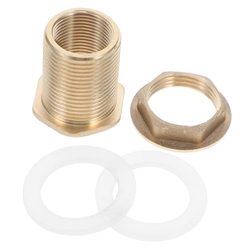 LOLIPPYY Messing Wasserbehälter Außengewinde Innengewinde mit Silikondichtung Wasser Tank Fitting für Aquarium Regentonne Pool und Wasserspeicher von LOLIPPYY