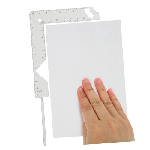 LOLIPPYY Metall Buchbindelehre Präzisionslineal Buchumschlag Positionierung Werkzeug für Scrapbook Album Handwerk mit Vielseitiger Messfunktion und Robustem Verformungsresistentem Material von LOLIPPYY