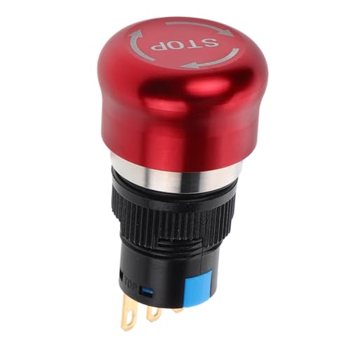 LOLIPPYY Metall Not Aus Taster mit Pilzform Öffner Schließer Robuster Sicherheits Notstopp für Industrie und Maschinensteuerung Schnelle Notabschaltung Langlebiger Schutzschalter LOLIPPYY Metall Not Aus Taster mit Pilzform Öffner Schließer Robuster Sicherheits Notstopp für Industrie und Maschinensteuerung Schnelle Notabschaltung Langlebiger Schutzschalter von LOLIPPYY