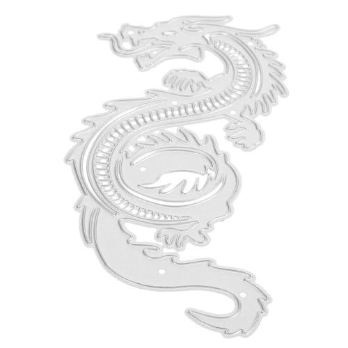 LOLIPPYY Metall Stanzform Drache Präzise Schneidvorlage DIY Karten Basteln Embossing Stencil Robust Wiederverwendbar Kreativitätsfördernd Geschenkidee von LOLIPPYY